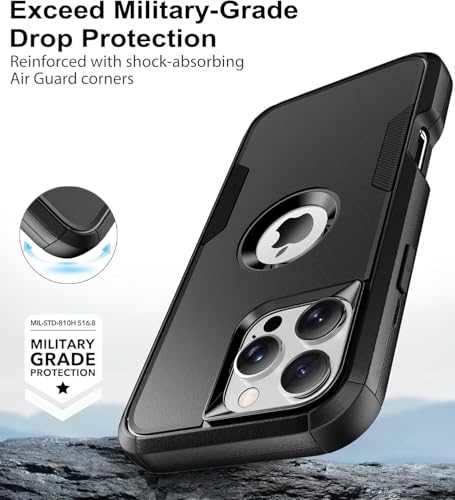 Coque iPhone 16 Pro Max Defender Armor noire holster clip ceinture et câble de charge - 6