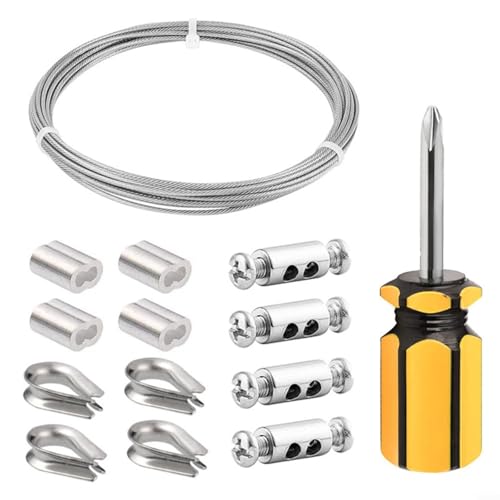 HomeVortex 304 Stainless Steel Wire Rope Cable Vinyl Nylon Coated Metal Garden Plant Support Line Outdoor Weather Resistant Multi-Purpose Wire (10 meters)