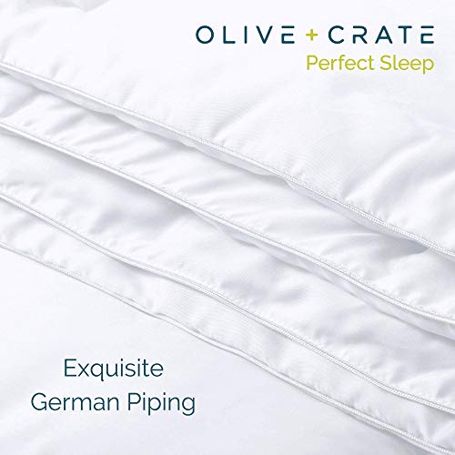 Olive + Crate Cooling Eucalyptus Comforter Tencel Fiber Down Alternative Queen Size | Cool Sleep Will Be A Breeze For Hot Sleepers | Temperature Regulating Cool To The Touch Like Our Sheet Sets #TOP5