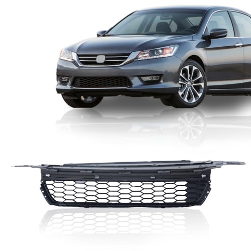 CarPartsDepot Front Lower Bumper Grille Grill Dark Gray Compatible With 2013-2015 HONDA Accord 4-Door Sedan HO1036114 71103T2AA00