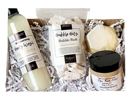 Amreva Bath and Beauty Spa Gift Set,Bath Set, Body Wash, Handmade Soap, Bubble Bath, Sugar Scrub