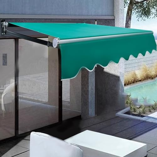 Retractable Awning, Outdoor Window Awning With Manual Crank Handle, Adjustable Pergola Shade Cover, Sunshade Shelter For Window(9.8x6.6FT)