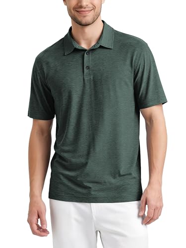 Camiseta polo para hombre ODODOS de rendimiento odSTRATUM Tech, manga corta, ultrablanda, con tecnología de absorción de humedad y protección UV UPF 50+ miniatura 1