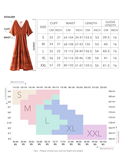 Image of Olaesa Boho Maxi Dress V Neck Short Sleeve Lace Smocked Waist Flowy Dress | Wedding Guest Dress with Pockets, Summer Bohemian Vacation Dress, Elegant Party Dress for Family photo& Baby Shower