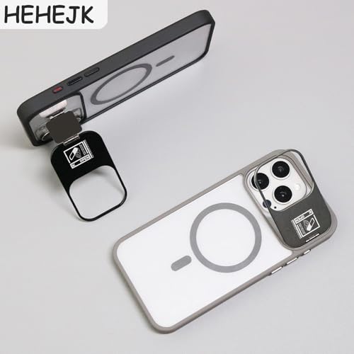 Film de protection objectif iPhone 12 Pro Max intégré à une coque pliante antichoc grise - 5