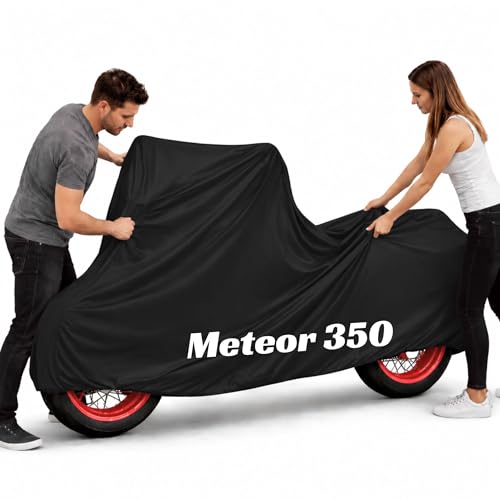 Image of Boom Bike Body Cover for Meteor 350 Cc Cover | 100% Waterproof, Dustproof & Scratch Resistant | Heavy Duty Two Wheeler Covers with UV Protection, Heat Resistant | All Weather Outdoor Bike Cover