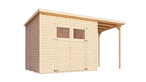 Alpholz Gerätehaus Mollie Plus aus Fichten-Holz | Gartenhaus mit 14 mm Wandstärke | Holzhaus inklusive Montagematerial… – Bild 3