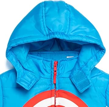 Chaqueta Puffer Marvel Avengers Captain America Para Niño - Azul