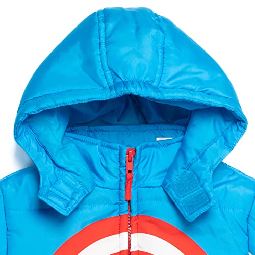 Image of Marvel Hooded Zip-Up Puffer Jacket Toddler to Big Kid