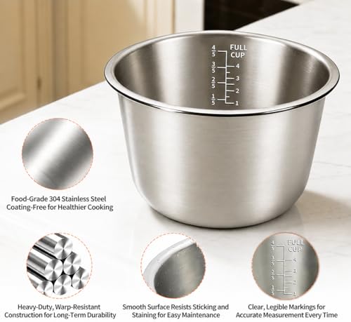 Stainless Steel Inner Pot for Instant Pot 6 Quart with Measurement Markings - image 4