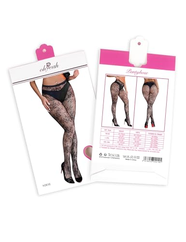 [ohyeah] レディース パンスト セクシー 網タイツ 大きいサイズ 過激 花柄 パンティストッキング 黒 女性用 美脚 高伸縮性 通気 夏 ランジェリー - 画像4