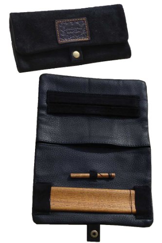 PatchouliWorld Kavatza Manouso Blague à Tabac Cuir Nubuck Noir