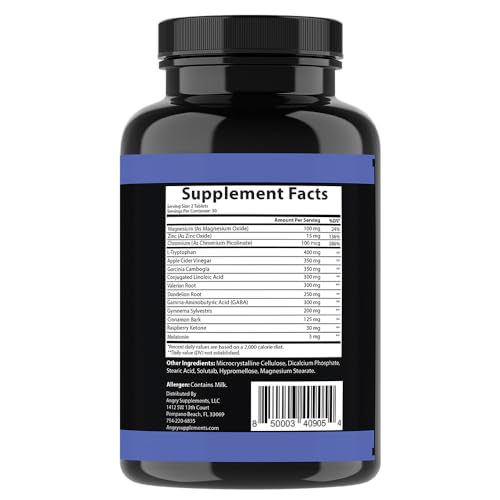 Garcinia Cambogia PM Weight Loss Sleep, All Natural Supplement w/Valerian Root & Melatonin to Help Burn Fat Overnight, Night Time Appetite Suppressant, Vegetarian Formula (1-Bottle)
