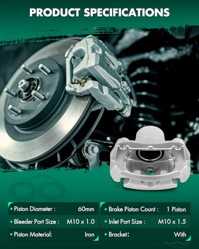 Image of SCITOO Front Left Brake Caliper With Bracket 18-B4910 Compatible For Chevrolet For Malibu 2004-2008 For Chevrolet HHR 2006-2011 For Pontiac G6 2006-2008