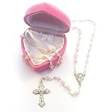 Kleine Rosenkranz mit Baby rosa Perlen