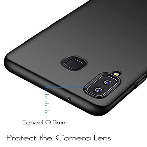Image of Mobile Back Cover Case for Samsung Galaxy A8Star (Silicone Case|CameraProtection|Black SC1510)