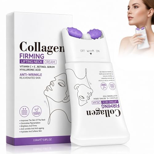 110ml Crema Reafirmante para Cuello y Escote con Colágeno, Tratamiento Antiarrugas e Hidratante Intenso, para Piel Firme y Elástica