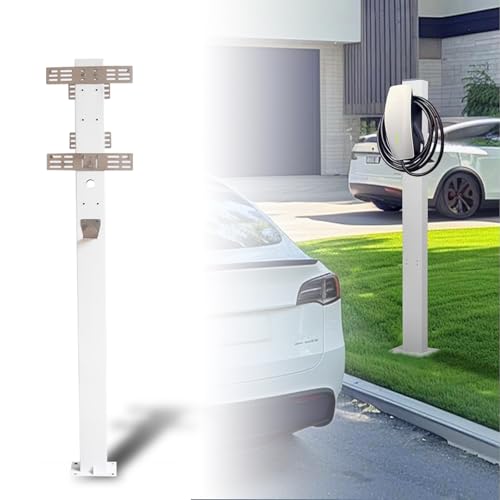 Station de chargement EV sur piédestal blanc réglable pour les garages de particuliers
