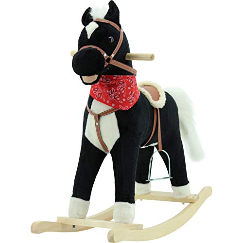 Sweety-Toys 6250 Blacky Schaukelpferd bewegliches Maul und Schweif- 2 Sounds