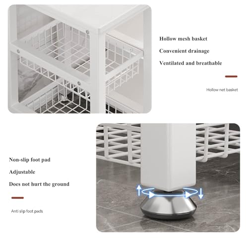 Armario de cocina moderno de 3 capas para microondas y despensa 8