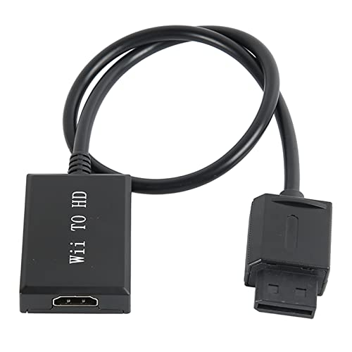 Convertidor de Interfaz Multimedia HD, para Adaptador de Wii a HDMI, Cable HDMI Portátil para Wii, Compatible con Todos los Modos de Visualización de Wii