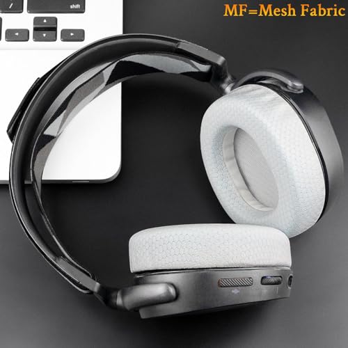 Image of SOULWIT Earpads Replacement for SteelSeries Arctis 1 /3 /5 /Arctis 7 /7+ /7P /7P+ /7X /7X+ /9 /9X /Pro /Prime(Do Not Fit Any Arctis Nova) Headset, Ear Pads Cushions with High-Density Foam (Arctis MF White) | Also for Arctis 7 /7+ /7P /7X, Arctis Pro, Arctis 9 /9X, Arctis 5 /3 /1, Arctis Prime - Ear Pads Cushions Replacement