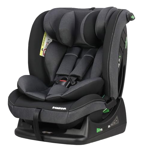 Bambisol - Siège Auto Evolutif - i-Size 40-150 de la naissance à 150 cm (36 kg) - Convient à toutes Voitures - ECE129/03 - Textile Déhoussable Lavable - Appui-tête Ajustable - Harnais 5 points