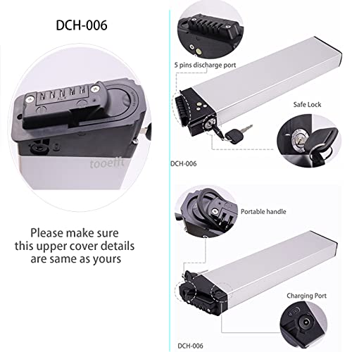 Tooefft 36V 10.4Ah 12.5Ah/13Ah 17.5Ah Akku DCH006 Elektrofahrrad Akku 36Volt für Faltrad ADO A20 Mate City (L410mm 36V 17.5Ah)