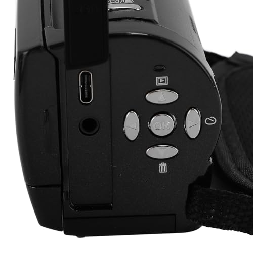 Câmera de Vídeo, Filmadora 2,7K, Zoom Digital de 16x, Câmera de Vídeo Digital de 50MP Com Tela de Ro