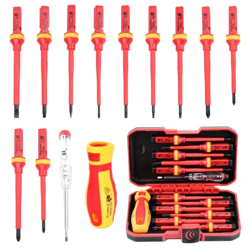Lot de 13 tournevis VDE, kit d'outils électriques, tournevis magnétiques pour le montage et le démontage d'appareils électriques