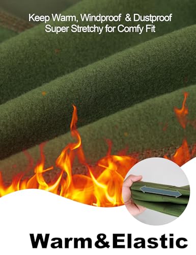 KUTOOK Sturmhaube Fahrrad Motorrad Winter Warm Skimaske Balaclava Gesichtshaube Winddicht Herbst Herren Damen Skimaske für Outdoor Sport Radfahren Snowboarden Ski Grün