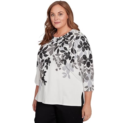 Shadow Leaf Three Quarter Sleeve Top3