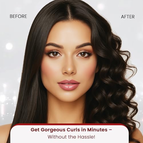 Image of Urban yog MakeMeeBold Automatic Hair Curler| Easy Two-Way Curling Iron with 4 Temperature Settings | Gifts for woman | Anti-Scald Design, Quick Curls in 10-15 Min, Tangle-Free
