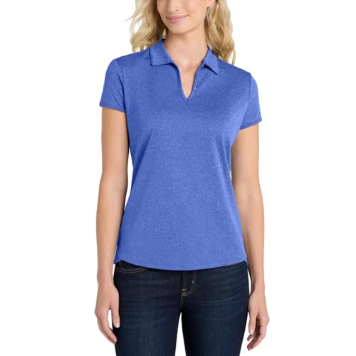 Image of Women's Golf Polo Shirts Short Sleeve Athletic Sports Top - Moisture Wicking, Collared, Lightweight Tee