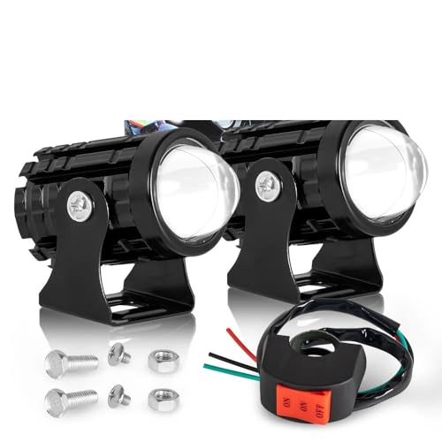 Phare LED moto universel pour éclairage de conduite longue portée en raid tout-terrain