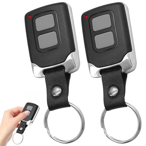 2 Stück Handsender 433 mhz, Garagentoröffner Fernbedienung, Funkfernbedienung Garagentor, Garagentorantrieb, Handsender Garagentor für 1527-Chip