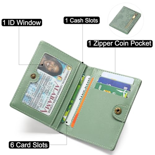Image of FALAN MULE Small Wallets Woman Slim RFID Blocking Mini Credit Card Holder