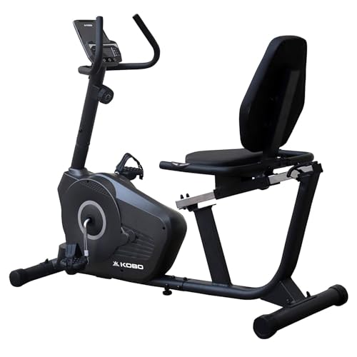 Image of Kobo Magnetic Recumbent Exercise Bike for Fitness with Adjustable Seatmagnetic Resistancehand Pulse and Monitor LCD Display (Imported)