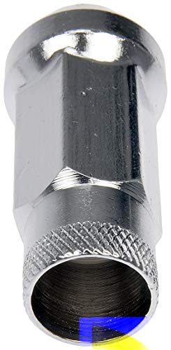 Image of Dorman 713-685 Chrome Open End Knurled Wheel Nuts Compatible with Select Models, 20 Pack