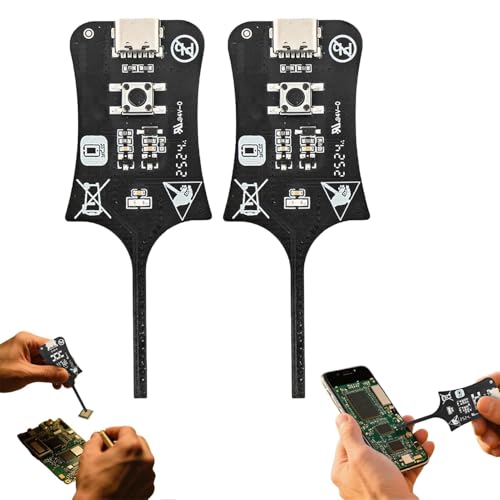 Electronic Circuit Board Tester, Inductance Tester for Motherboard Coils – Quick Fault Detection Tool for Beginner & Professional Mobile Phone Repair (Black*2)