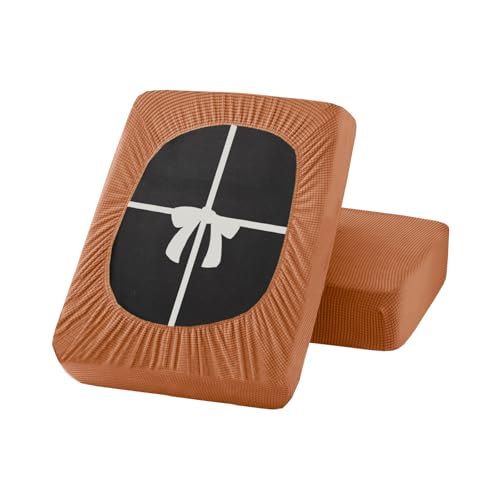 UNBBRRL Stretch Sofa Seat Cushion Cover, Removable Sofa cushion Cover With Ties, Sofa/Couch/Settee Covers Furniture Protector replacement (orange,W(60-90cm),D(30-50cm))