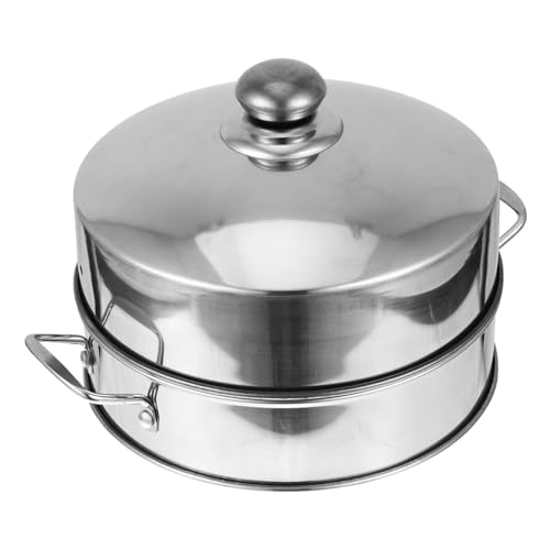 KICHOUSE 1set Vaporiera Acciaio Inossidabile Da Pentola Per Al Per Verdure Ravioli e Tamales Resistente e Facile Da Materiale e