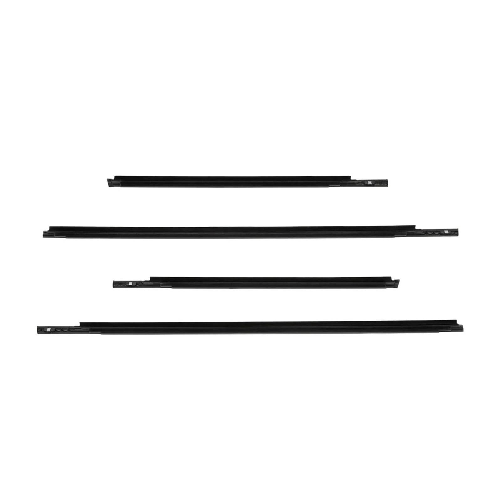 Watjcse One Color 4Pcs Car Window Weatherstrip Black Compatible With Toyota Yaris 2005-2010 Hatchback Car Weatherstrip Window Moulding Trim