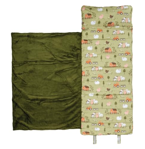 Image of Stephen Joseph, Toddler All Over Print Nap Mat with Soft Blanket and Removable Pillow for Boys & Girls, Kids Sleeping Bag for Elementary, Daycare, Preschool with Carry Handle, Camo