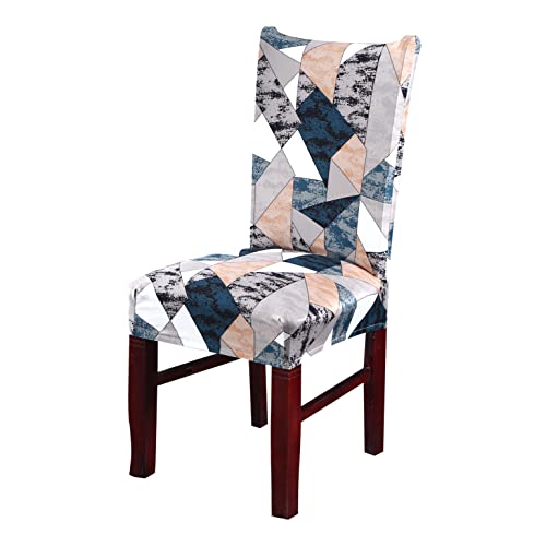 Image of House of Quirk Elastic Chair Cover Stretch Removable Washable Short Dining Chair Cover Protector Seat Slipcover (Pack of 1, Antique Prism)