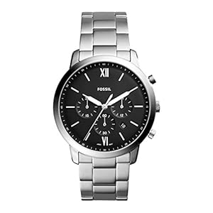 FOSSIL Neutra Uhr für Herren, Chronographenwerk mit Edelstahl- oder Lederarmband