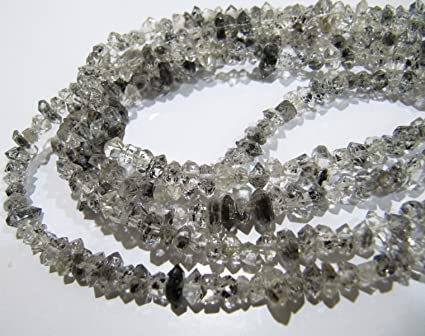 Kashish Gems & Jewels AAA Quality Natural Herkimer Diamond Quartz Beads 5 to 8mm Faceted Strand 8 inches