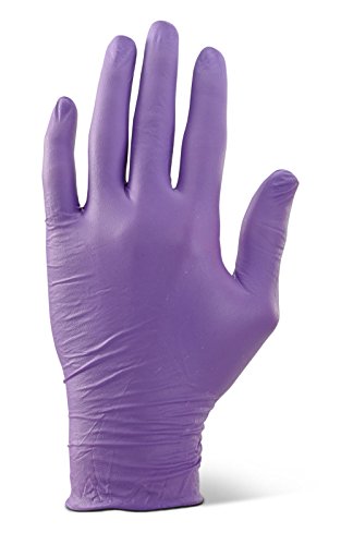 Guantes de nitrilo morados     Beeswift Click2000        , alta sensibilidad y resistencia talla SM