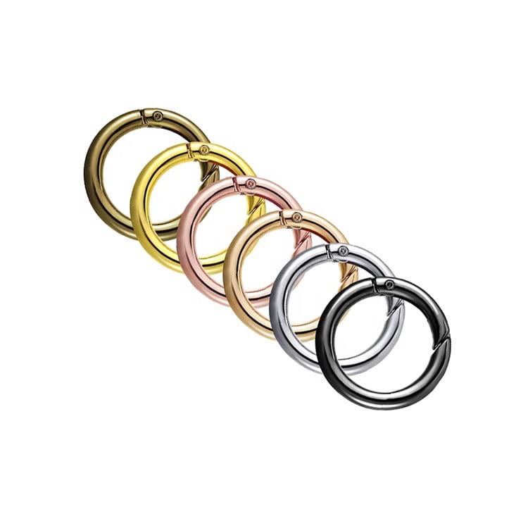 27 mm Ring Buckle Locking Carabiners Zinc Alloy Round Carabiner Spring Snap Clips Hook Key chain Key ring Buckle-image-11