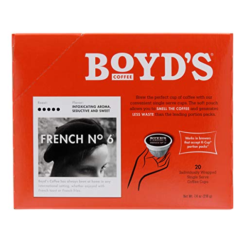 Boyd's Coffee Single Cup Coffee, French Number 6, 20 Count